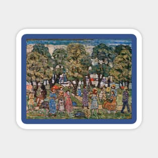 Under the Trees by Maurice Brazil Prendergast Magnet