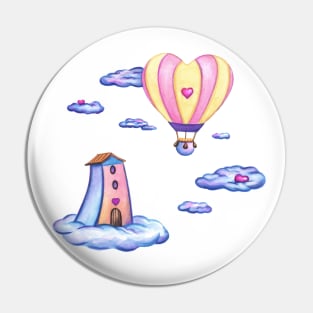 Romantic balloon ride at home Pin