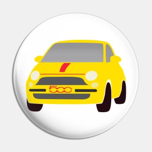 Yellow Fiat 500 Pin