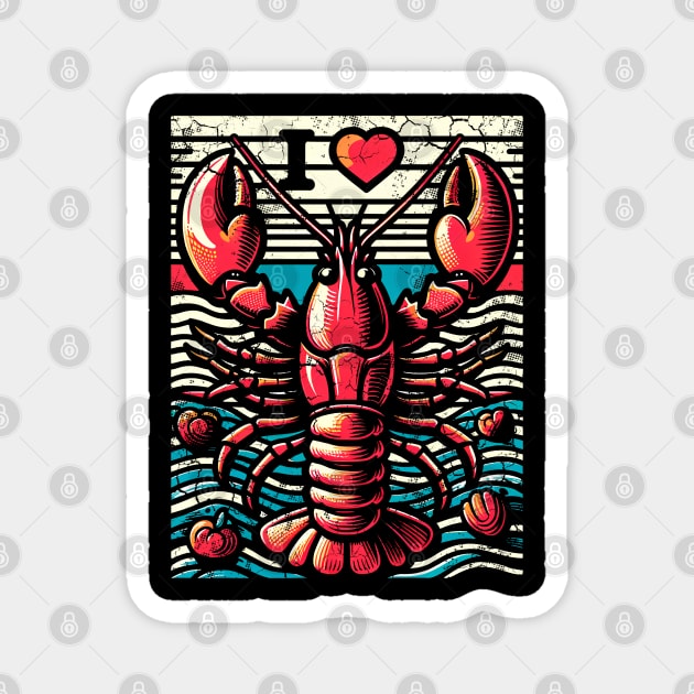 I Heart Crawfish Crayfish Crawdad Boil Design Magnet by E