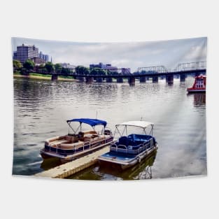 Harrisburg PA - Walnut St Bridge Seen from City Island Tapestry