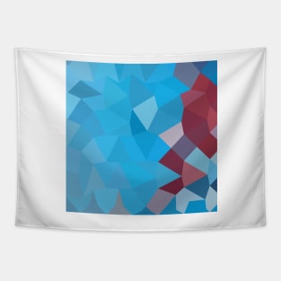 Cerulean Frost Blue Abstract Low Polygon Background Tapestry