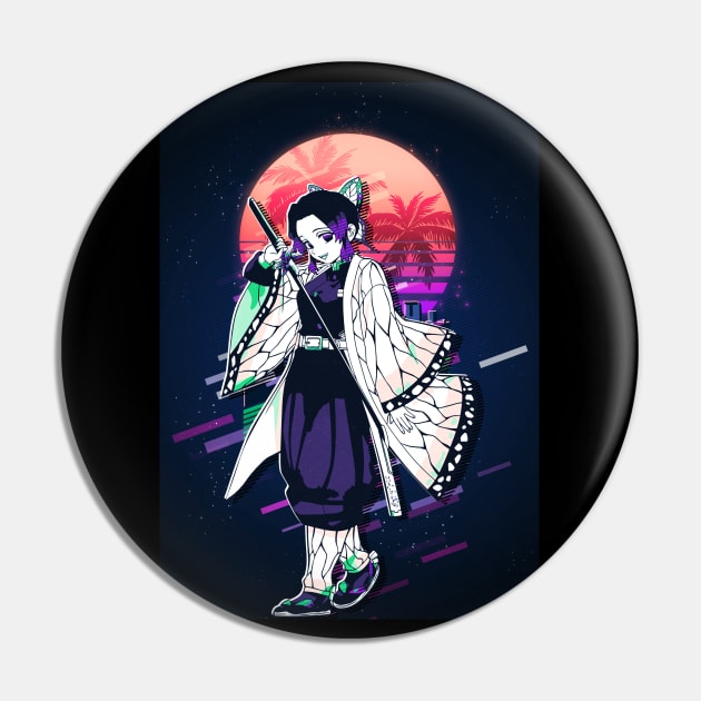 shinobu kocho Retro Art | Demon Slayer Pin by SiksisArt