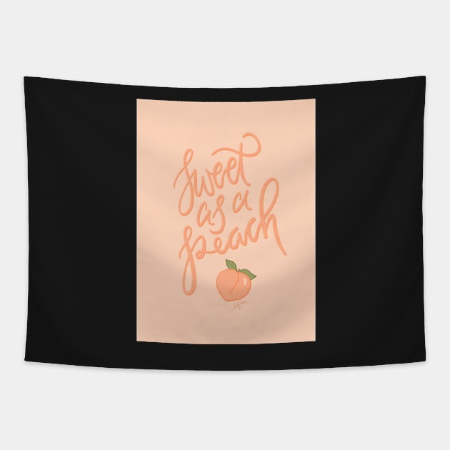 Sweet as a Peach Tapestry by LFariaDesign