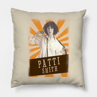 Vintage Aesthetic Patti Smith 80s Pillow