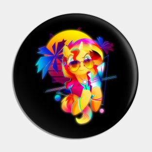 Synthwave Sunset Shimmer Pin