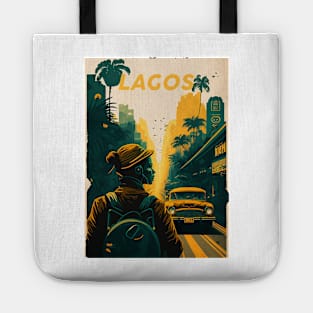 Lagos Nigeria Modern Streetscape Travel Art Poster Tote