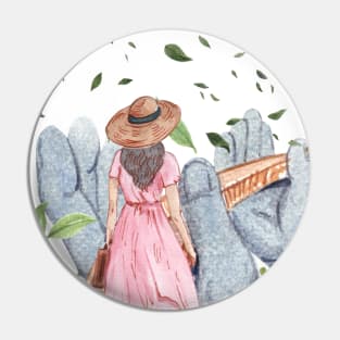 Fairytale Vintage Girl Pin