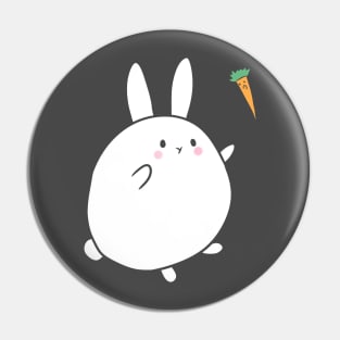 Cute white bunny drawing Pin