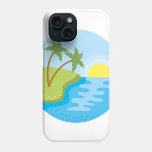 blue palm tree design Phone Case