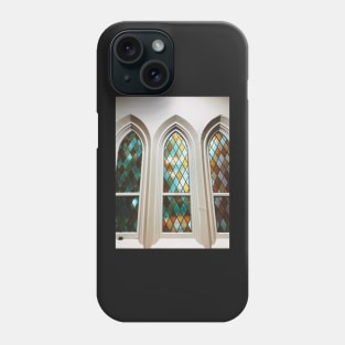 old church stained glass windows Phone Case