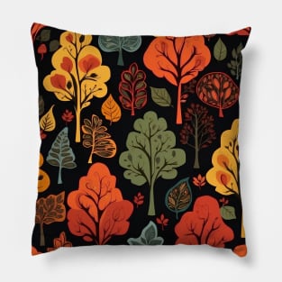 Trees In Autumn Season Pillow