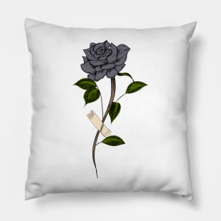Gray rose Pillow