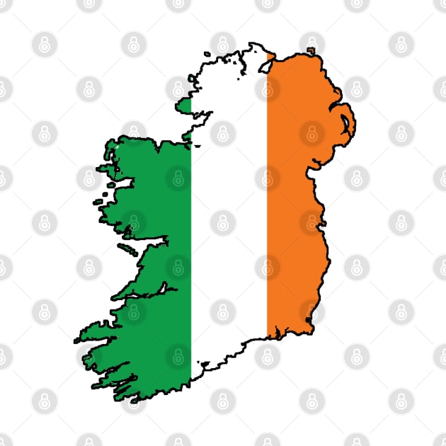 Ireland with flag by Caleb Smith, illustrator
