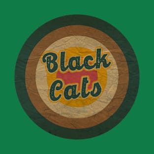 black cats band retro T-Shirt