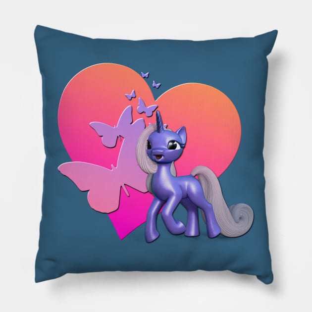 Magical Unicorn Dreams Pillow by AlondraHanley