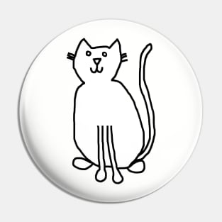 White Cat Pin