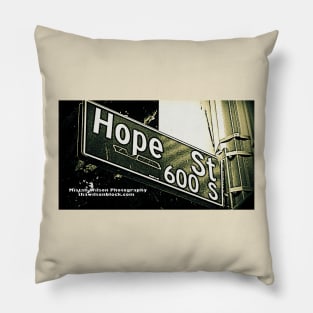 Hope Street, Los Angeles, California by Mistah Wilson Pillow