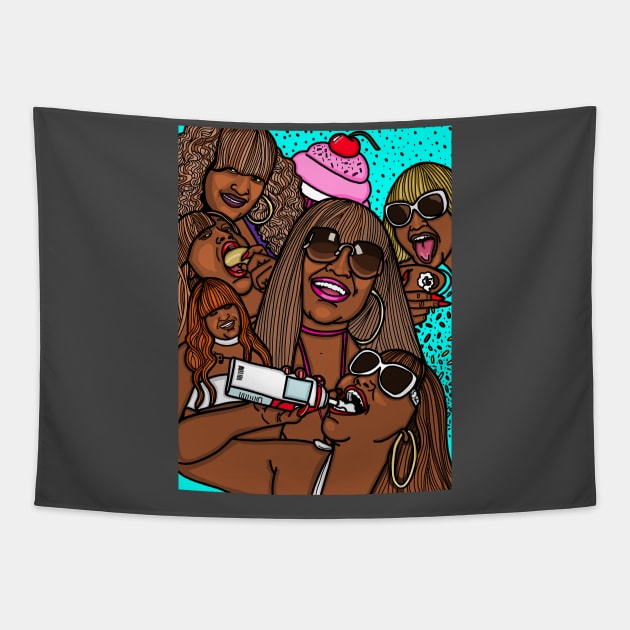 CupcakKe Tapestry by COLORaQUEEN