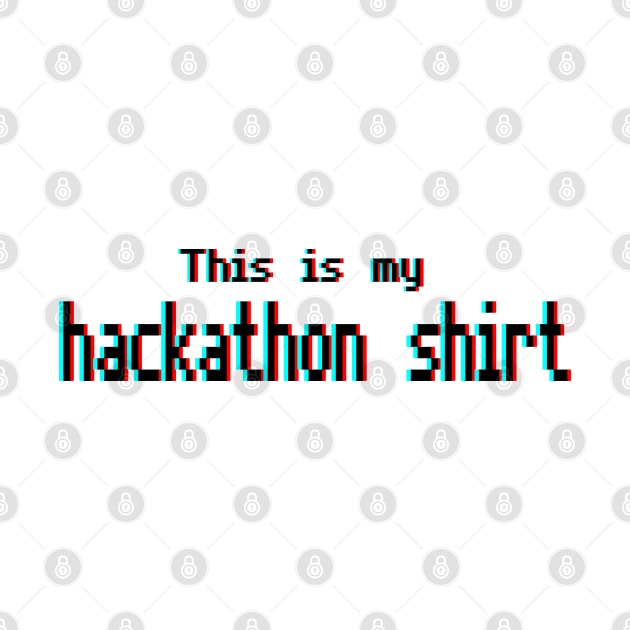 Hackathon shirt (8-bit 3D) by Apparatus