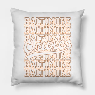 Retro Baltimore Orioles Pillow