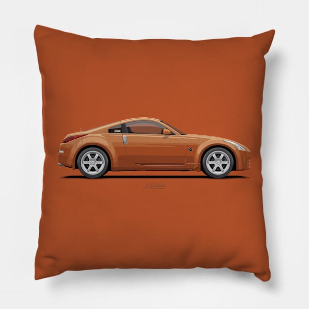 350Z Z33 Orange Pillow by ARVwerks