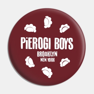 Pierogi Boys Brooklyn - White Pin