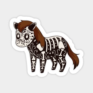 Day of the Dead Pony Skeleton Magnet
