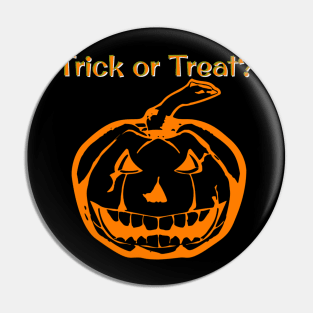 Trick or Treat, Pumpkin Halloween, Smiling Pumpkin Pin