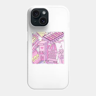 Retro machines pink Phone Case