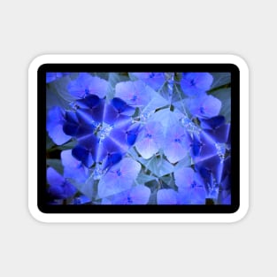 Kaleidoscope Royal Ocean Blue Flower Magnet