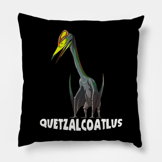 Quetzalcoatlus Prehistoric Design Pillow by Terra Fossil Merch