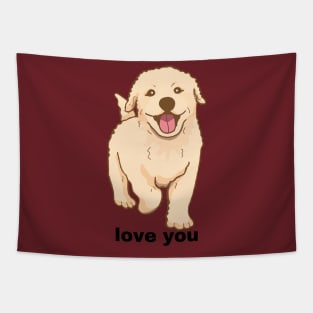 love you chien Tapestry