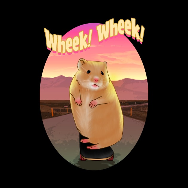 Guinea pig, Skateboard, Skating, Sunset, Wheek! by Strohalm