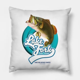 Lake fork fishing logo Pillow