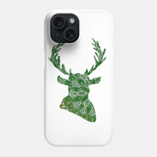 Green Mandala Deer Silhouette Phone Case