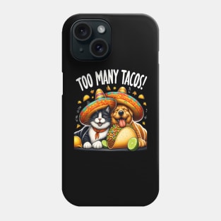 funny cat dog taco Time Cinco de mayo Phone Case