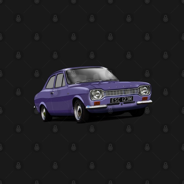 Ford Escort Mk 1 in purple velvet by candcretro