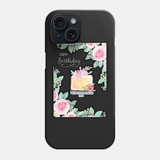 Watercolor Birthday Card | Greeting Cards Phone Case