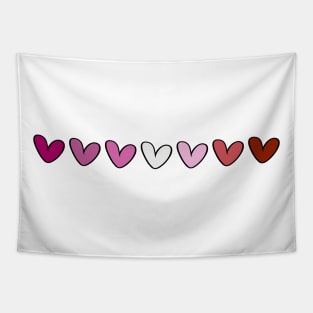 Lesbian hearts flag Tapestry