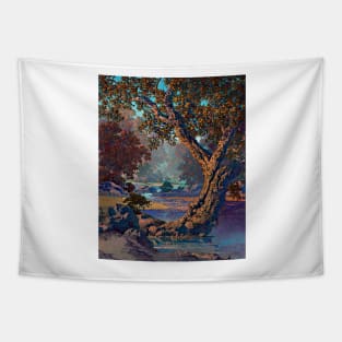 Maxfield Parrish Autumn Brook Art Print 1948 American Painter Neo-Classical Tapestry