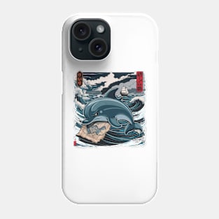 Dismal Dolphin Japanese Art Print Phone Case