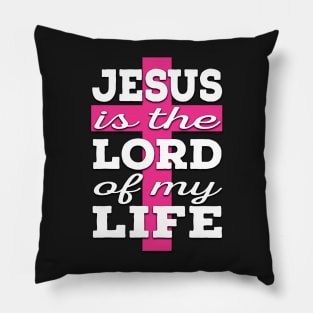 Jesus is Lord (white and pink) Pillow