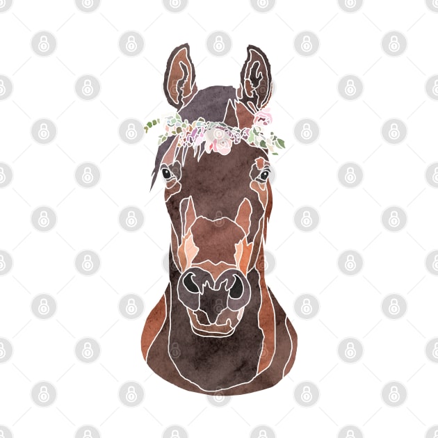 Flower Crown Horse by Roguish Design