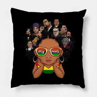 Proud Of My Roots Black Pride African American Leaders BHM Pillow