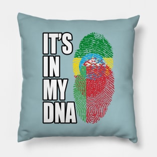 Ethiopian And Belarusian Mix Heritage DNA Flag Pillow