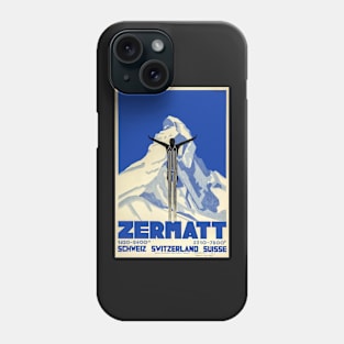 Zermatt, Switzerland,Ski Poster Phone Case