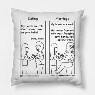 Dating vs Marriage Pillow