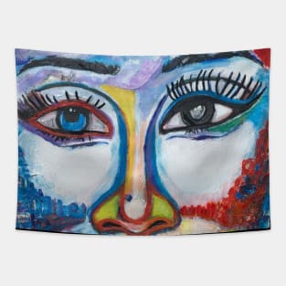 Windows to My Soul 11 Portrait art Tapestry