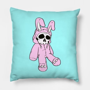 Skull Bunny Pink Dead Bunny Costume Skeleton Pillow